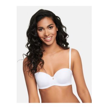 Sutien push-up  poliamida - neted - cu bretele reglabile - alb Sutien push-up  poliamida - neted - cu bretele reglabile - alb