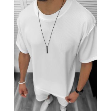 Tricou barbati alb  cu MIC DEFECT DEF8206  O3-1.3