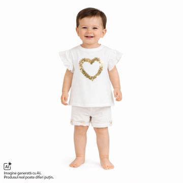 Tricou copii Chicco, Alb, 01230-70MC