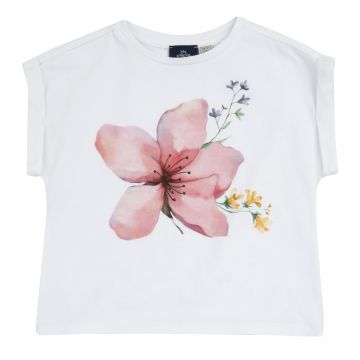 Tricou copii Chicco, Alb cu model, 01580-70MC