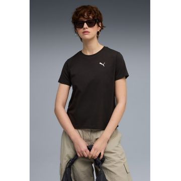 Tricou cu logo si decolteu la baza gatului Tricou cu logo si decolteu la baza gatului