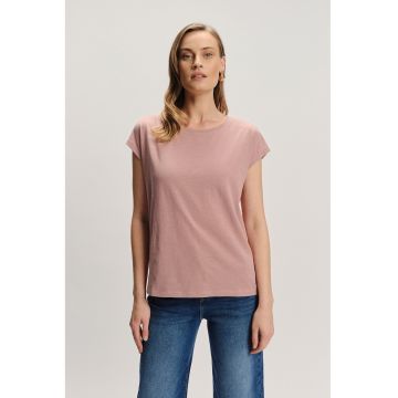 Tricou din bumbac cu decolteu rotund Tricou din bumbac cu decolteu rotund