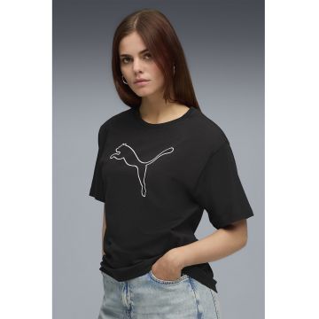 Tricou lejer cu imprimeu grafic frontal Tricou lejer cu imprimeu grafic frontal