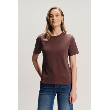 Tricou regular-fit cu model uni Tricou regular-fit cu model uni