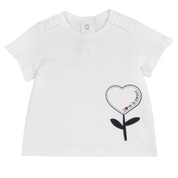 Tricou copii Chicco, Alb, 01655-70MFCO