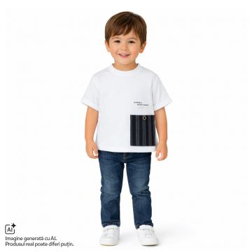 Tricou copii Chicco, Alb cu model, 01948-70MC