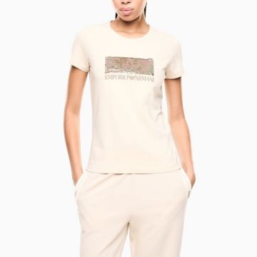 Tricou EA7 TRAIN LOGO SERIES W PAILLETS TEE CROSSOVER