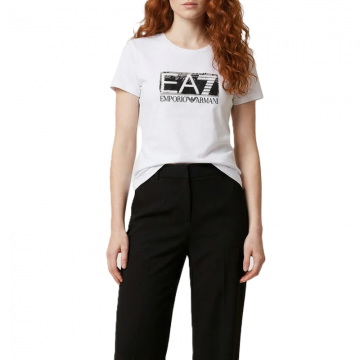 Tricou EA7 TRAIN LOGO SERIES W PAILLETS TEE CROSSOVER