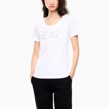 Tricou EA7 TRAIN LOGO SERIES W TEE SS RN FANCY STRASS