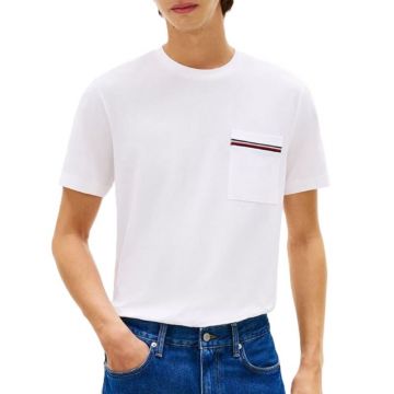 Tricou Tommy Hilfiger GLOBAL STRIPE PIQUE POCKET TEE
