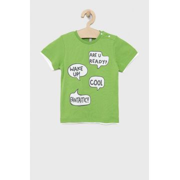 Birba&Trybeyond tricou de bumbac pentru copii culoarea verde, cu imprimeu