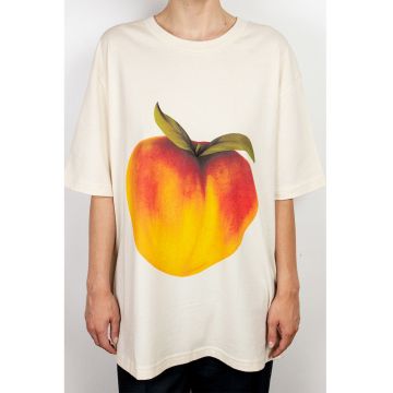 Tricou de bumbac organic cu imprimeu cu fructe