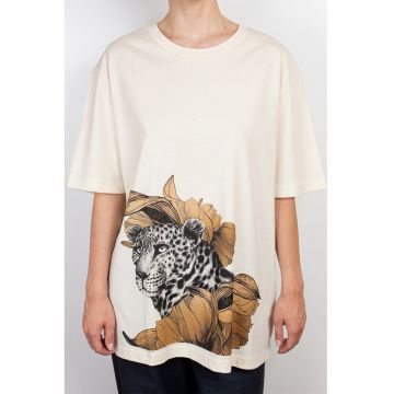 Tricou de bumbac organic cu imprimeu grafic