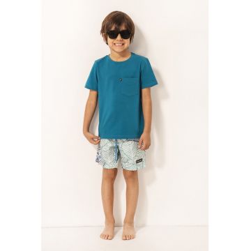 Tricou cu buzunar aplicat pe piept