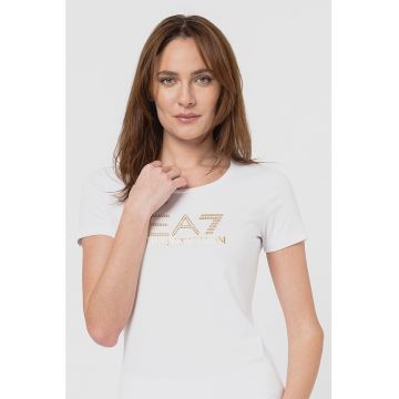 Tricou slim-fit din amestec de modal si bumbac