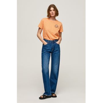 Tricou regular fit cu logo pe piept