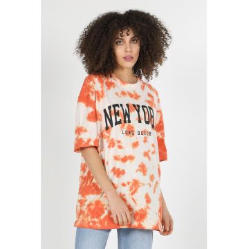 Tricou supradimensionat cu maneci cazute