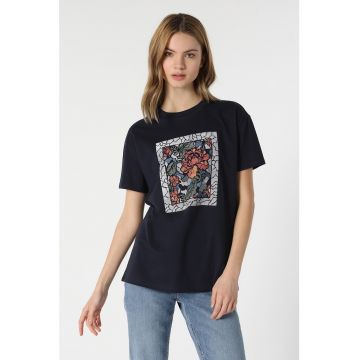 Tricou de bumbac cu imprimeu grafic