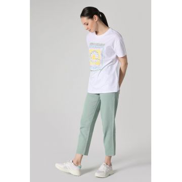 Tricou lejer cu imprimeu frontal