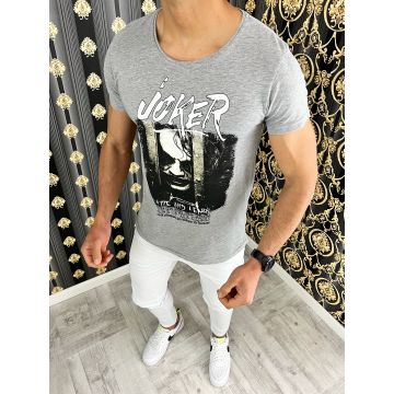 Tricou barbati gri slim fit B1703 N5-4.2
