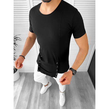 Tricou barbati negru slim fit Vagabond B1947 N5-3.2
