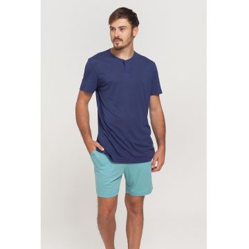 Tricou de casa din amestec de eucalipt cu decolteu la baza gatului Breeze