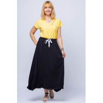 Tricou galben din bumbac Good Girls Tricou galben din bumbac Good Girls