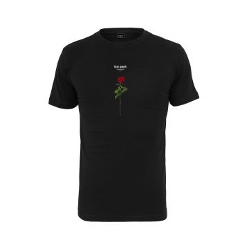 Tricou de bumbac cu decolteu la baza gatului
