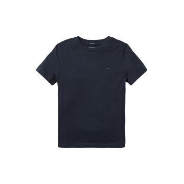Tricou din bumbac organic cu decolteu la baza gatului