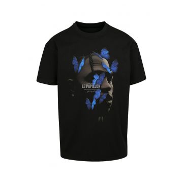 Tricou unisex lejer cu imprimeu grafic contrastant