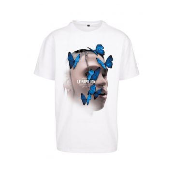 Tricou unisex lejer cu imprimeu grafic contrastant