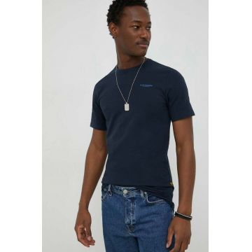 G-Star tricou bărbați, culoarea bleumarin, uni