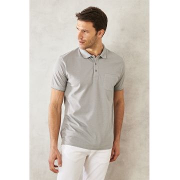 Tricou polo comfort-fit cu buzunar pe piept