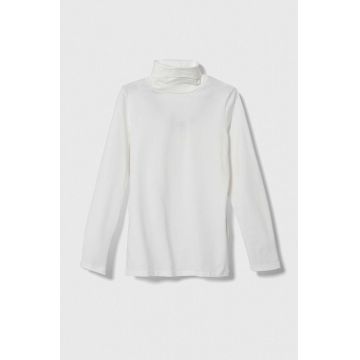 United Colors of Benetton longsleeve copii culoarea alb, neted