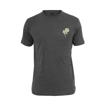 Tricou unisex cu decolteu la baza gatului si imprimeu
