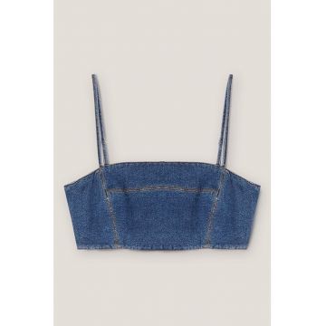 Top crop din denim