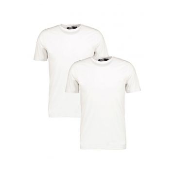 Set de tricouri cu decolteu la baza gatului - 2 piese