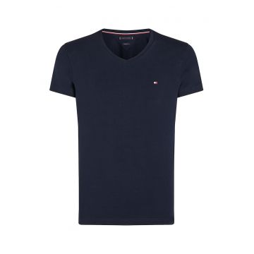 Tricou extra slim fit cu decolteu in V