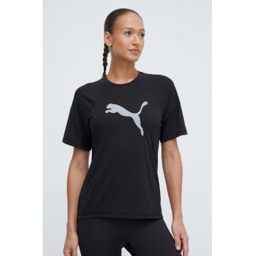 Puma tricou de antrenament Evostripe culoarea negru 677876