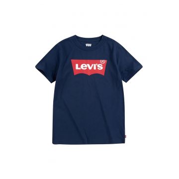 Tricou de bumbac cu decolteu la baza gatului
