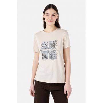 Tricou de bumbac si modal cu imprimeu