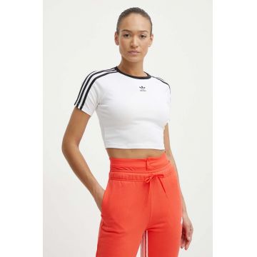 adidas Originals tricou 3-Stripes femei, culoarea alb, IP0662