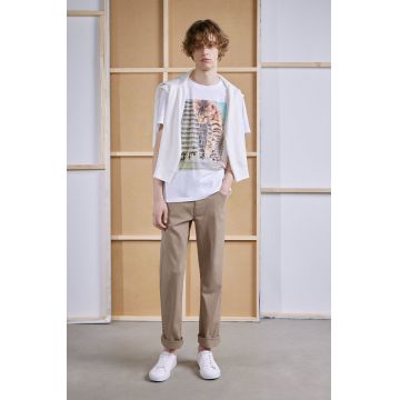 Medicine tricou din bumbac barbati, culoarea alb, cu imprimeu